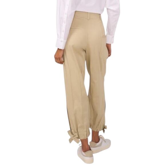 Parker Pants Natural high waist ankle tie tan size 14 - Picture 6 of 7
